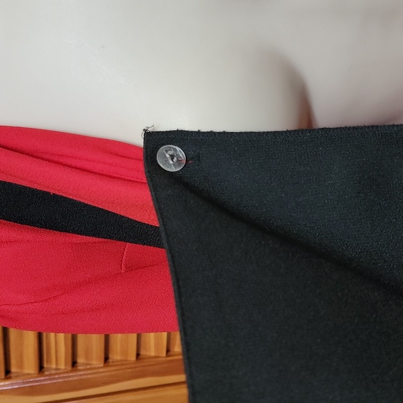 Retro Vintage Red and Black Tailored Suit Jacket with an insert sz L - Picture 5 of 6